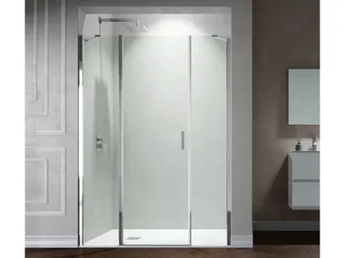 POLARIS - Niche tempered glass shower cabin with hinged door _ Samo