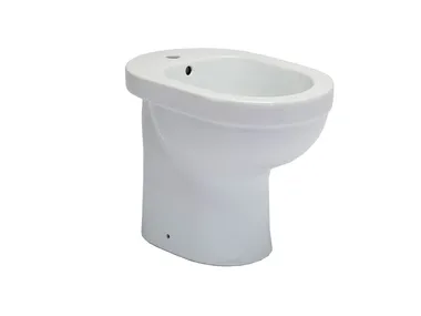 SENIOR 46 - Ceramic bidet with overflow _ Saniline