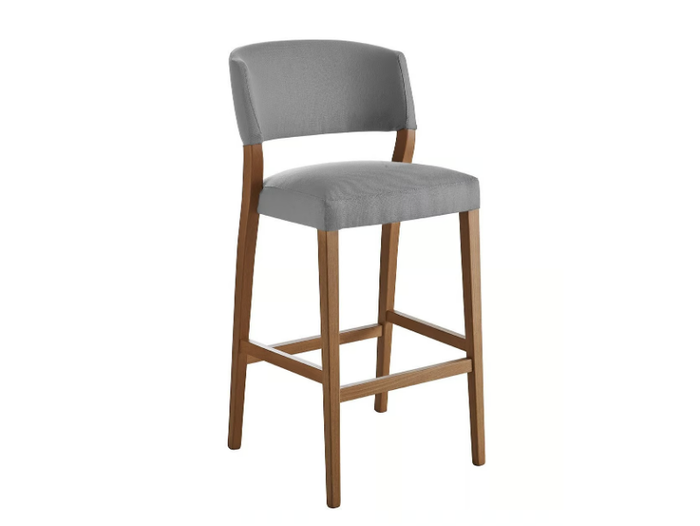 CURVY - Upholstered solid wood barstool _ Sedex