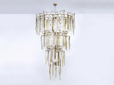 WATERFALL CASCADE QUAD - Handmade bronze pendant lamp _ Serip