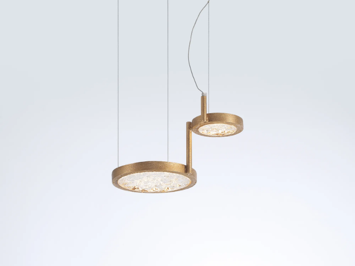 LUNA MOONBOW TWO LEVELS - LED handmade bronze pendant lamp _ Serip