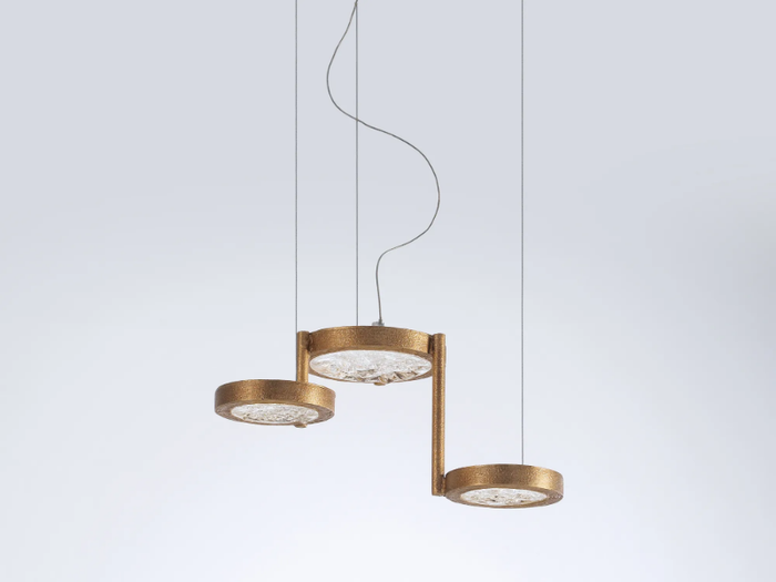 LUNA MOONBOW THREE LEVELS - LED handmade bronze pendant lamp _ Serip