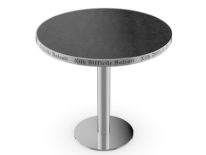 F58 - Round glass and steel table _ Sicis