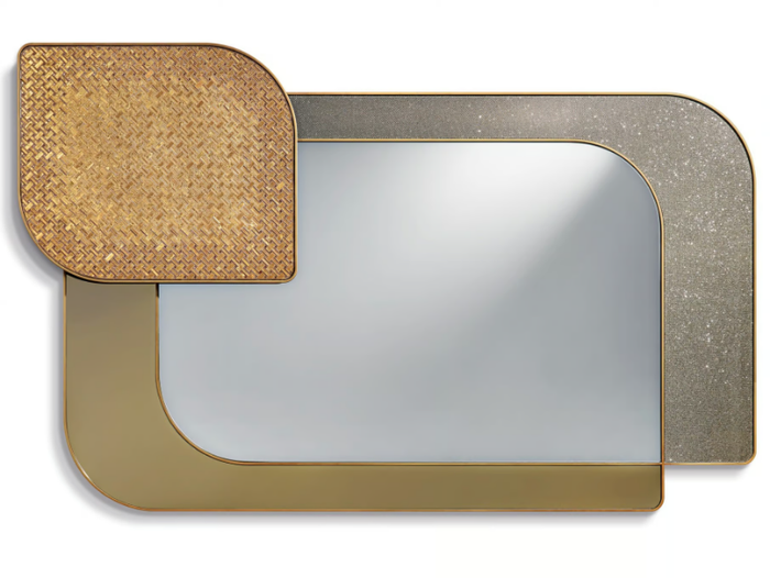 VISCONTI - Framed glass mirror with integrated lighting _ Sicis