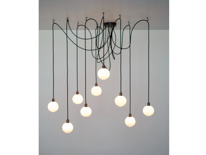 DRAPE HOOK - LED blown glass pendant lamp _ SkLO