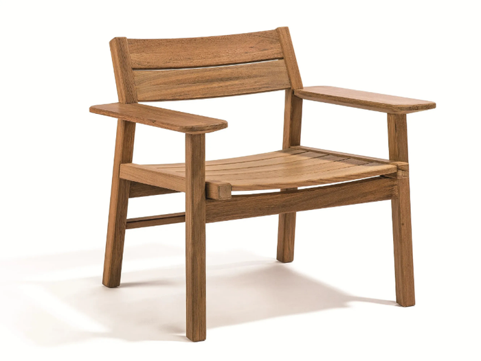 DJURÖ - Garden teak easy chair with armrests _ Skargaarden