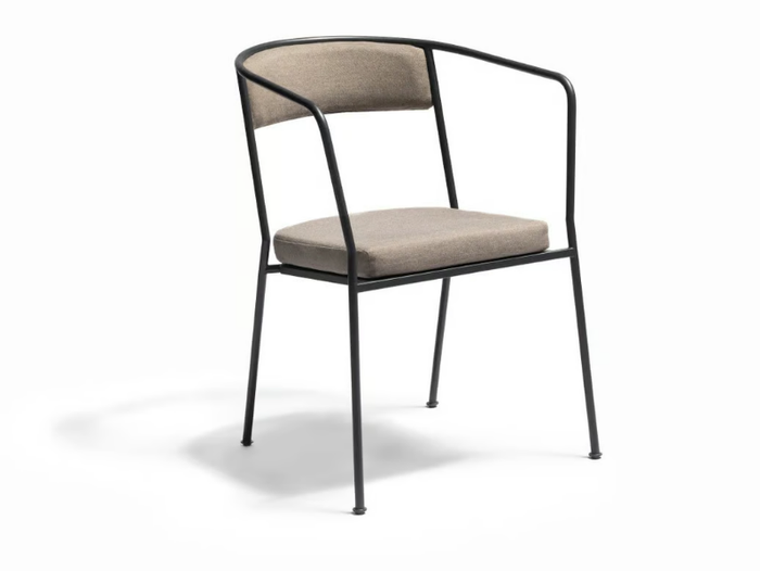 ARHOLMA - Fabric and metal garden chair with armrests _ Skargaarden