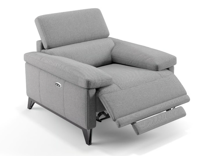 CELANO - Relaxing fabric armchair with armrests _ Sofanella