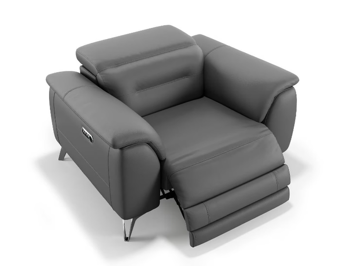 GANDINO - Leather armchair with armrests _ Sofanella