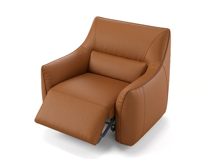 PESARO - Leather armchair with armrests _ Sofanella