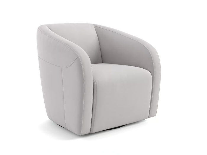 PESARO - Swivel fabric armchair with armrests _ Sofanella