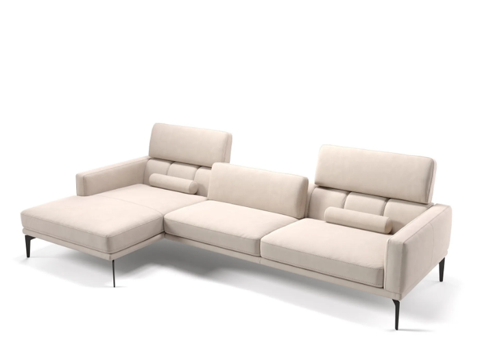 SALERNO - Fabric sofa with chaise longue _ Sofanella