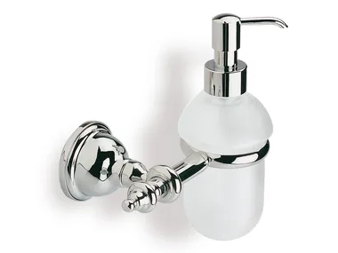 ELITE - Wall-mounted satin glass Bathroom soap dispenser _ Stilhaus