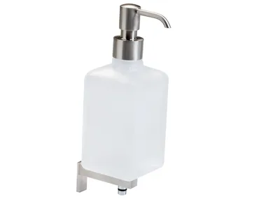 SATURNO - Wall-mounted satin glass Bathroom soap dispenser _ Stilhaus