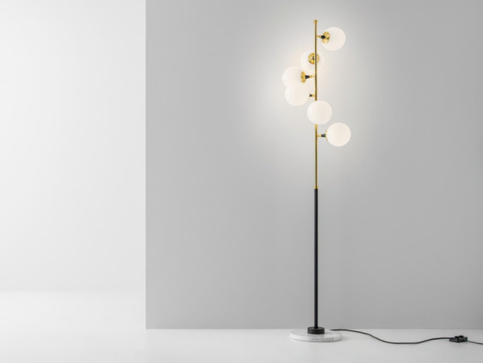 GALASSIA - Floor lamp in glass and metal _ Stilnovo