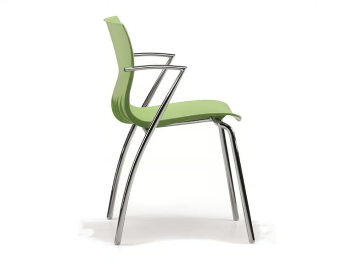 WEBBY 334 - Stackable plastic chair with armrests _ TALIN