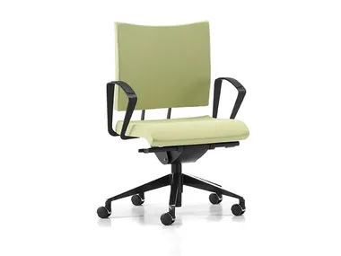 AVIAMID 3404 - Fabric office chair with castors with armrests with 5-Spoke base _ TALIN