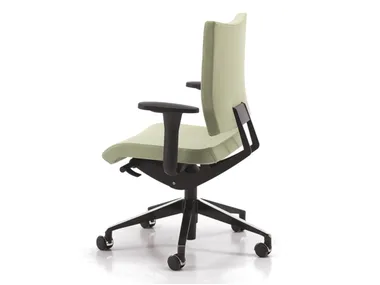 AVIAMID 3406 - Fabric office chair with castors with armrests with 5-Spoke base _ TALIN