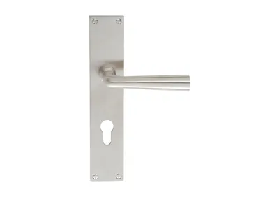 FERDINAND KRAMER - Door handle on back plate with lock _ TECNOLUMEN®