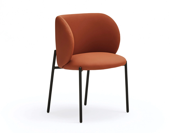 MOGI - Imitation leather chair with armrests _ TEULAT