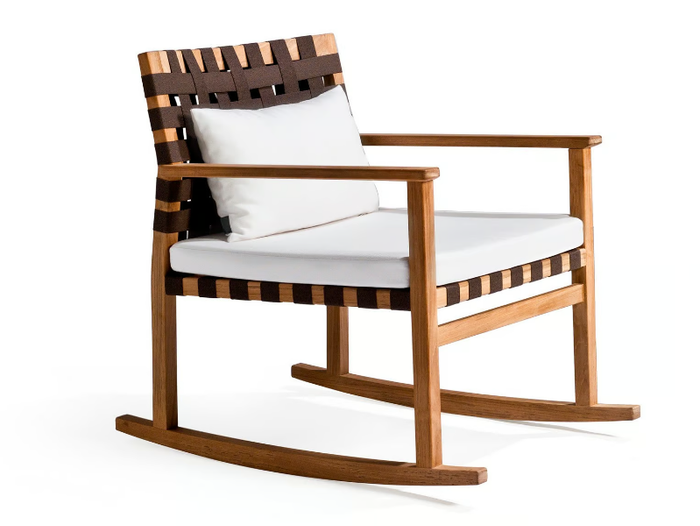 VIS À VIS - Rocking teak chair _ TRIBÙ