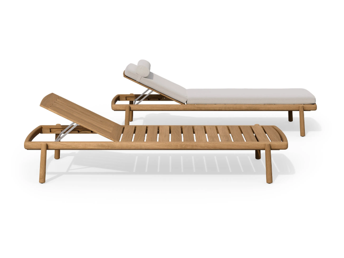 UKIYO - Recliner teak sun lounger _ TRIBÙ