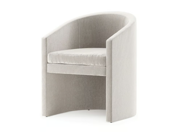 ARC - Upholstered fabric easy chair with armrests _ TRNK