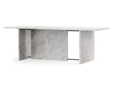 SEGMENT - Rectangular Grigio Nuvolato marble table _ TRNK