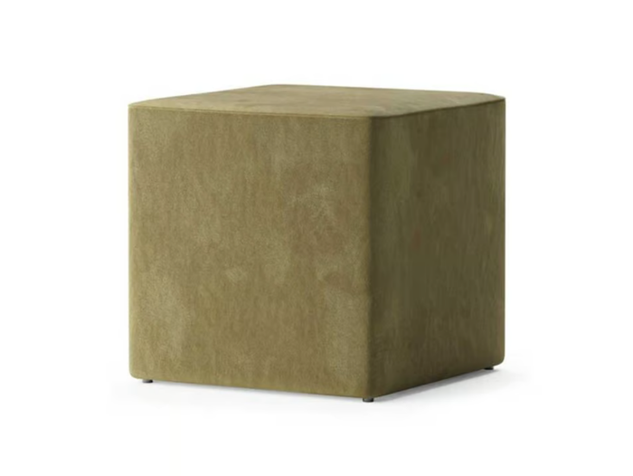 ANGLE - Upholstered square velvet pouf _ TRNK