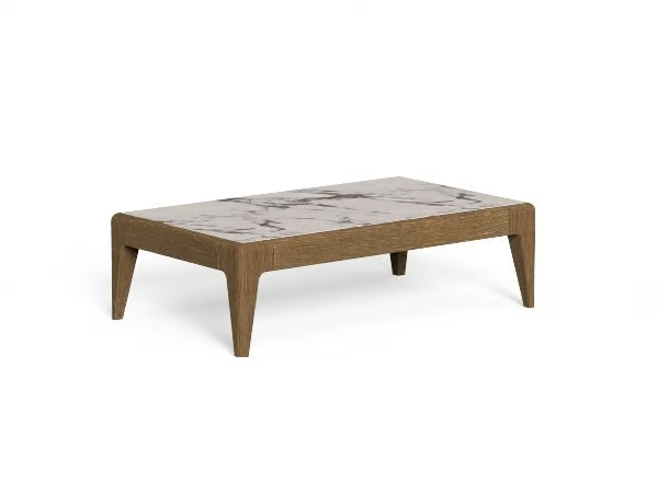 CRUISE TEAK - Rectangular porcelain stoneware coffee table _ Talenti