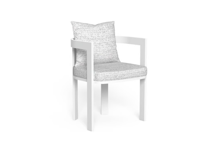 ARGO-ALU - Upholstered aluminium garden chair _ Talenti