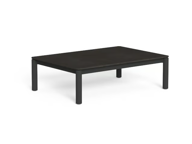 LAKE - Low porcelain stoneware coffee table with aluminium base _ Talenti