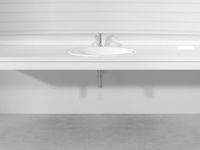 ROSSARI PLTR1 - Wall-mounted custom Pietraluce® washbasin _ Technova