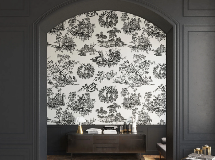 INDIENNERIE - Nonwoven wallpaper with floral pattern _ Tecnografica