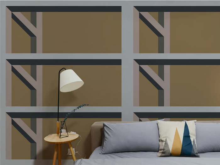 LARIA - Geometric panoramic wallpaper _ Texturae