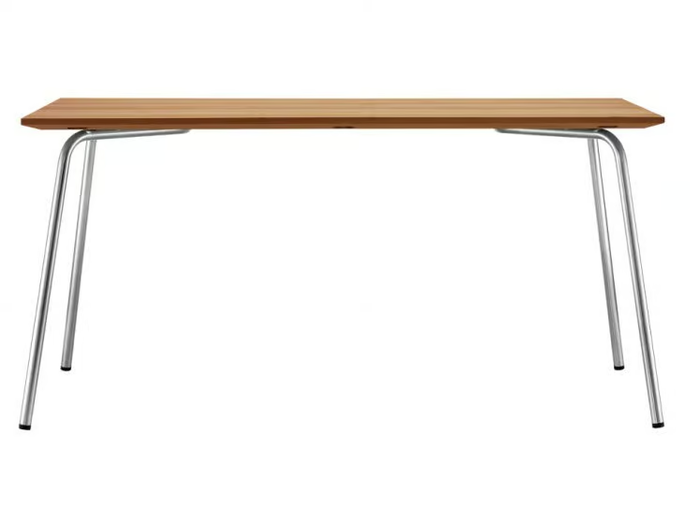 S 1040 - Rectangular steel and wood garden table _ Thonet