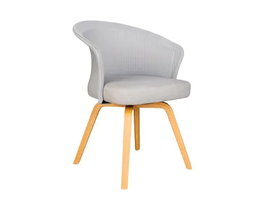 SHELLS 945.B1 FIX / 945.B2 - Upholstered fabric chair _ Tonon