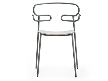 GENOA - Open back beech and metal chair _ TrabA'