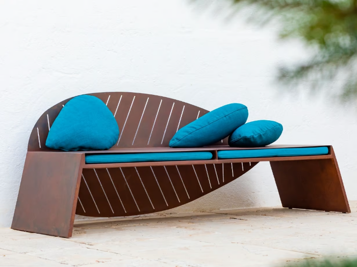 LILA - 2 seater Corten™ garden sofa _ TrackDesign