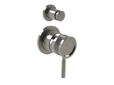 VOLGA - 2 hole stainless steel shower mixer with diverter _ Tubico