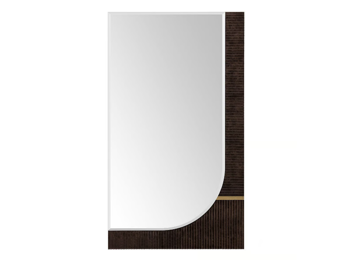 ECLIPSE - Rectangular wall-mounted wooden mirror _ Turri