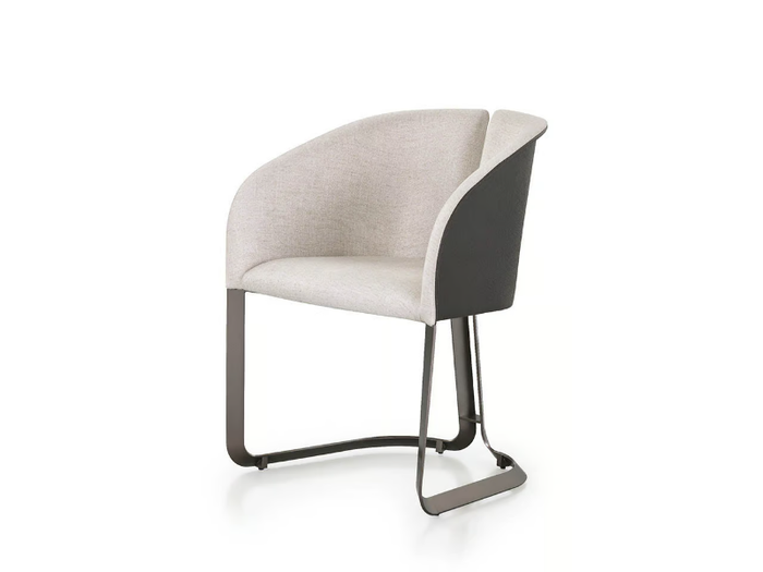 MILANO - Upholstered chair with armrests _ Turri