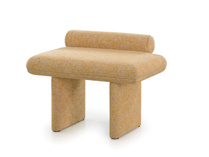 ZERO - Low upholstered fabric stool _ Turri