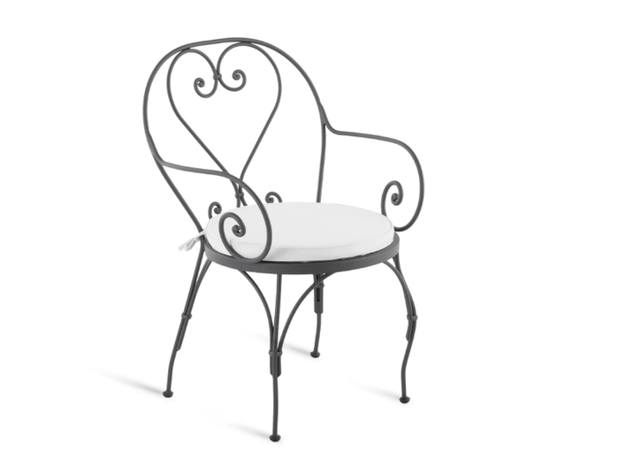 AURORA - Iron garden chair with armrests _ Unopiù