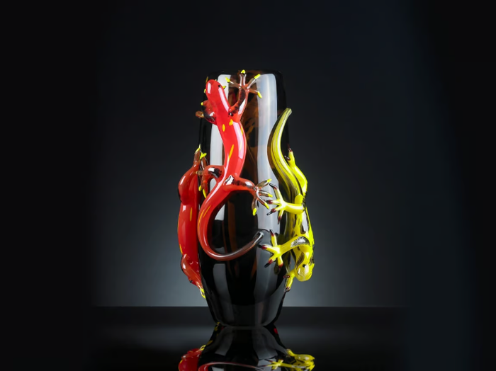 BIG 4 GECKOS - Glass vase _ VGnewtrend