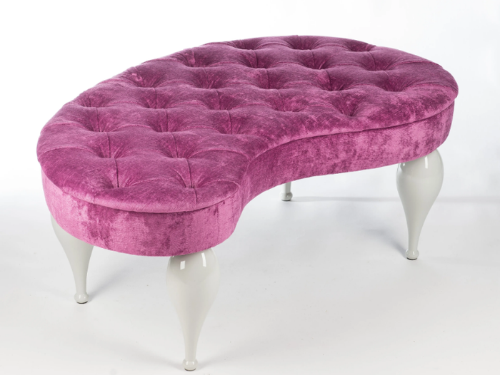 CARLOS - Tufted upholstered fabric stool _ VGnewtrend