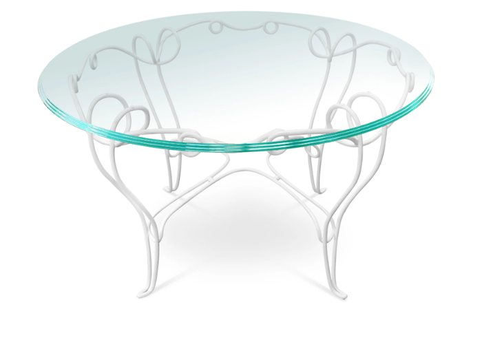 PHILO - Round glass and iron garden table _ VGnewtrend