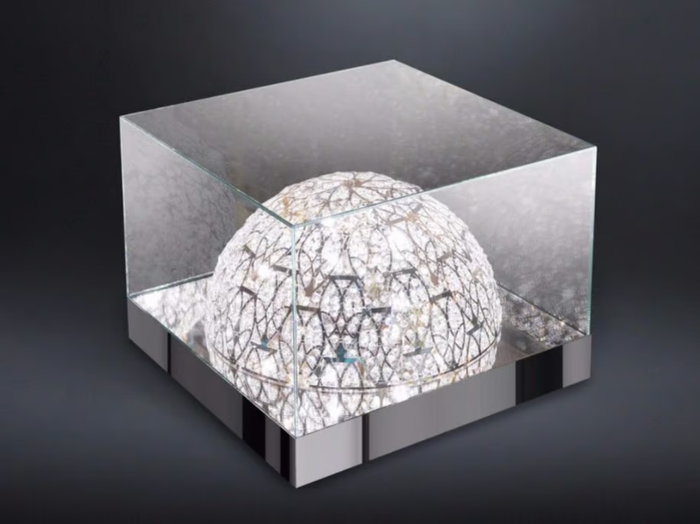 ROMA - Square with light crystal coffee table _ VGnewtrend