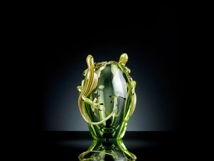 SMALL 2 GECKOS - Glass vase _ VGnewtrend