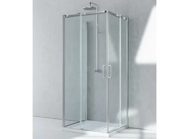 GLISS DA+DA+DG - Rectangular glass shower cabin with sliding door _ VISMARAVETRO